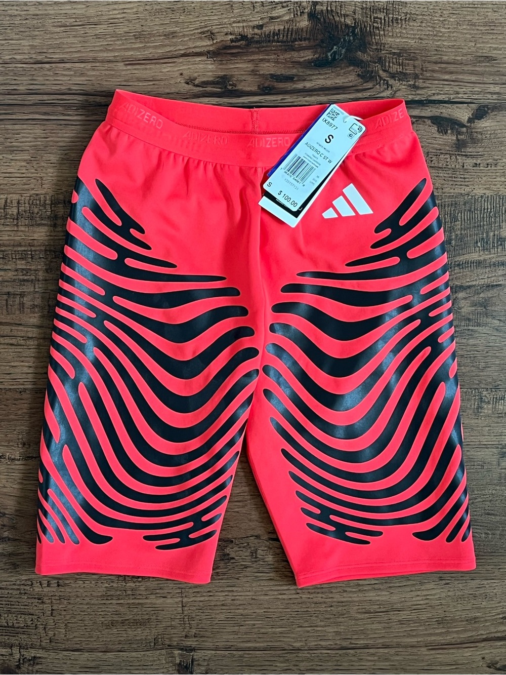 Adidas Adizero Elite 9” Running Tights ‘Red Black’ (size wmns S)